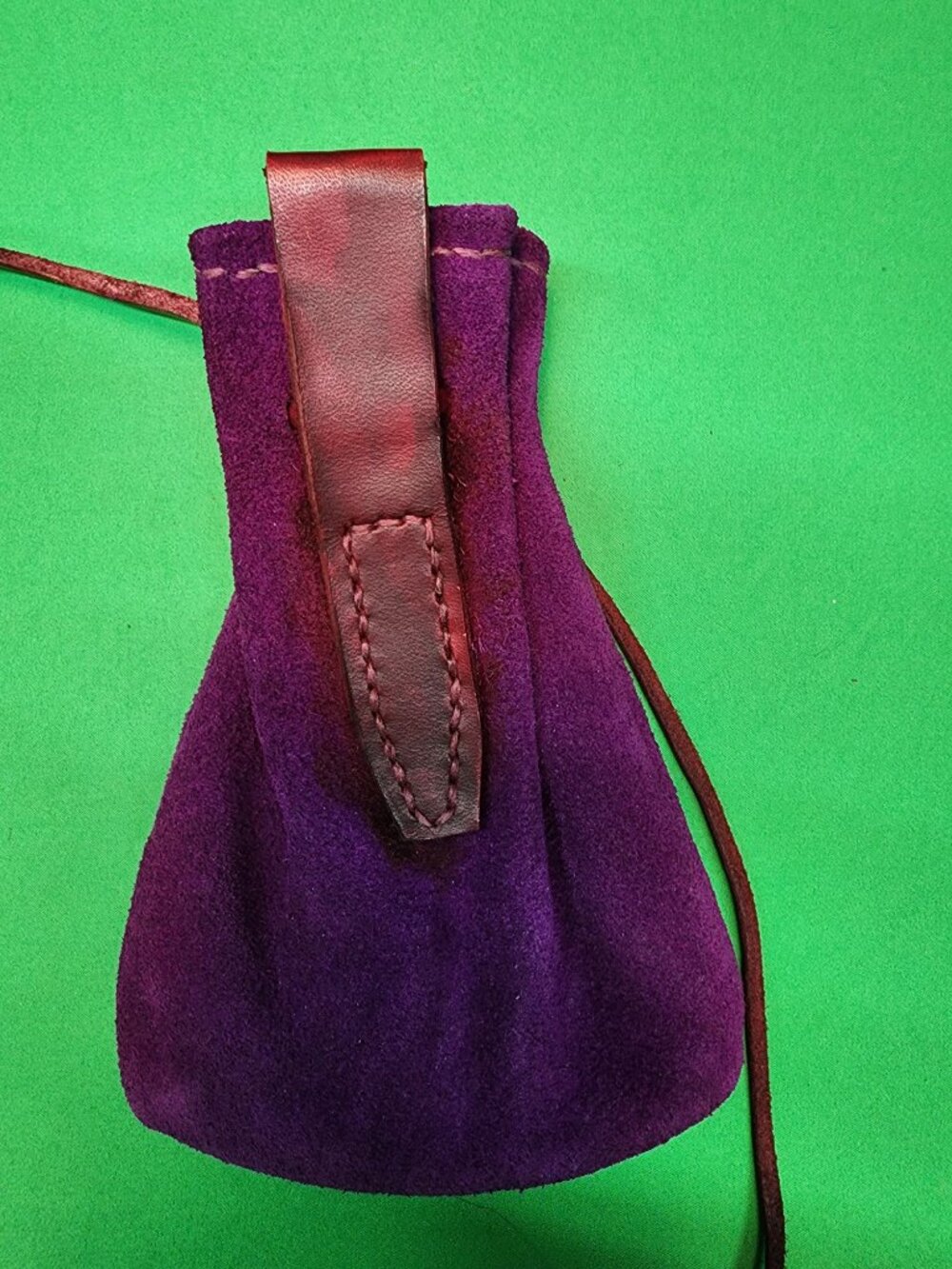 Handmade Suede Coin Pouch - Picture 4 of 7